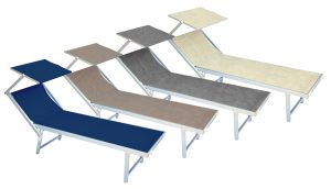 Lettino Mare C/Tett Alu 1,1/Text 750  2 Pz