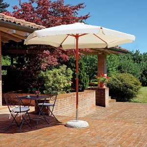 Ombrellone   Ø2,85 Legno Standard Poli Ecru'  1 Pz