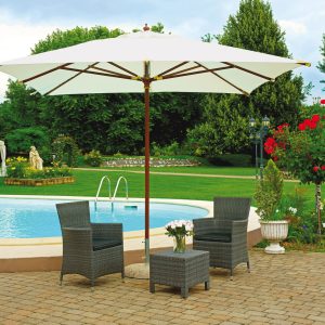 Ombrellone 3X3 legno serie Extra Greenwood