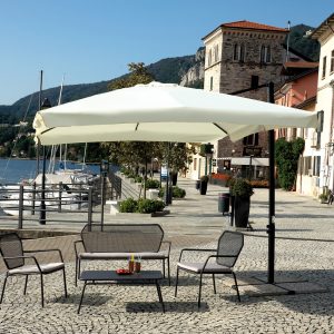 Ombrellone Florida 3X3 Palo Lat. Antracite Poli Ecru' 1 Pz