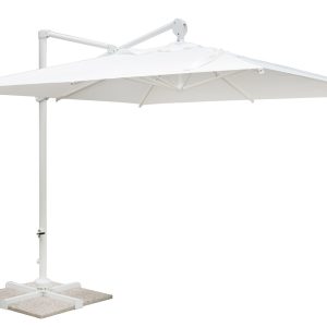 Ombrellone palo laterale 3X3 Bianco Contract Ecru' Greenwood