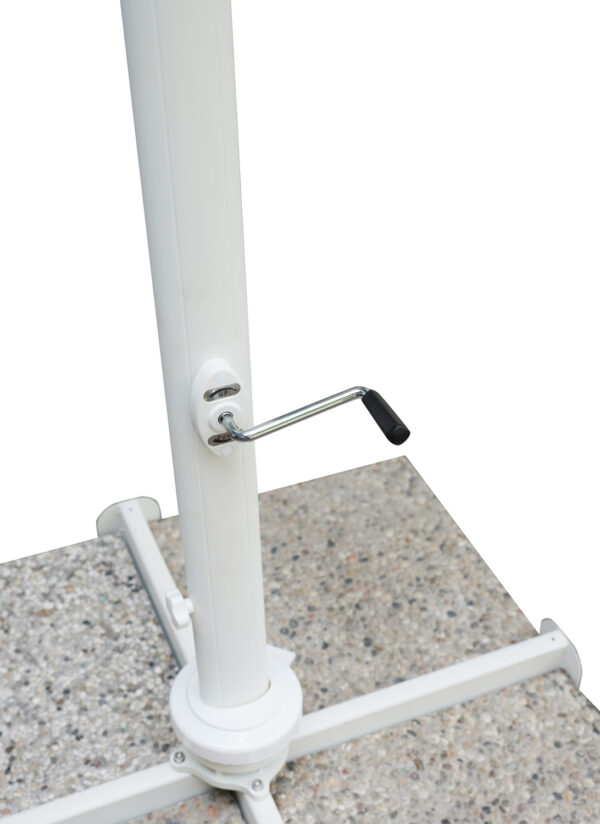 Ombrellone palo laterale 3X3 Bianco Contract Ecru' Greenwood