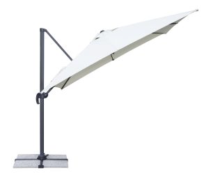 Ombrellone California palo laterale 3X4 Antracite con maniglia Greenwood