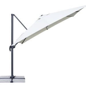 Ombrellone California palo laterale 3X4 Antracite con maniglia Greenwood