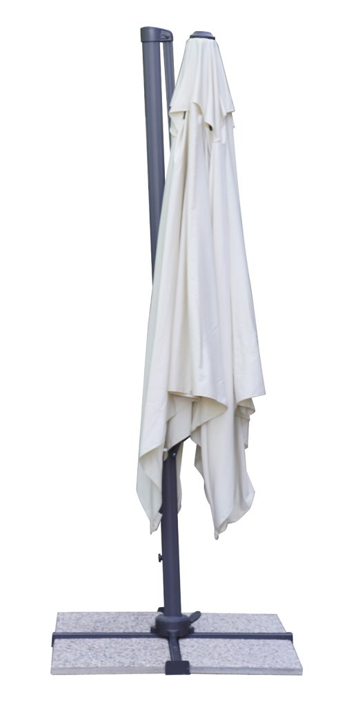 Ombrellone California palo laterale 3X4 Antracite con maniglia Greenwood