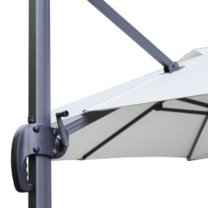 Ombrellone California palo laterale 3X4 Antracite con maniglia Greenwood