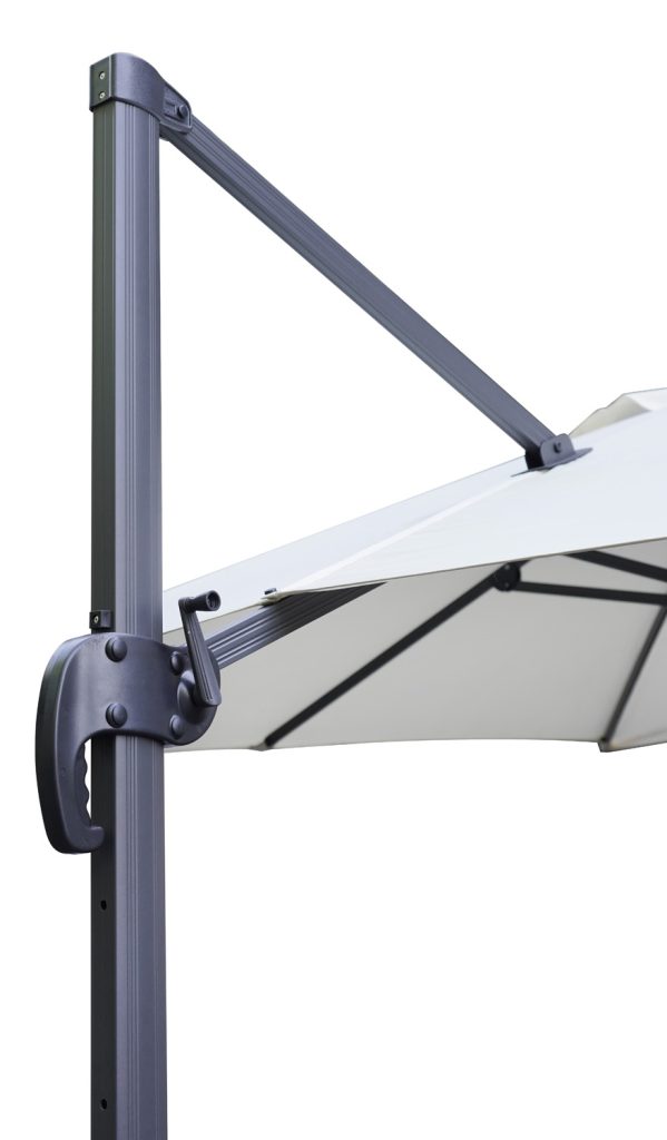 Ombrellone California palo laterale 3X4 Antracite con maniglia Greenwood