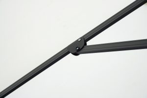 Ombrellone California palo laterale 3X4 Antracite con maniglia Greenwood