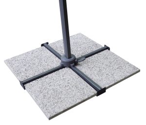 Ombrellone California palo laterale 3X4 Antracite con maniglia Greenwood