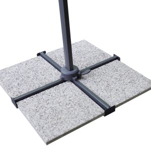 Ombrellone California palo laterale 3X4 Antracite con maniglia Greenwood