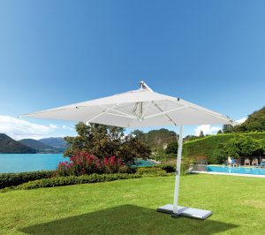 Ombrellone  3,5X3,5 fusto alluminio effetto legno Greenwood