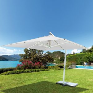 Ombrellone  3,5X3,5 fusto alluminio effetto legno Greenwood