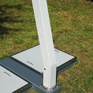 Ombrellone  3,5X3,5 fusto alluminio effetto legno Greenwood