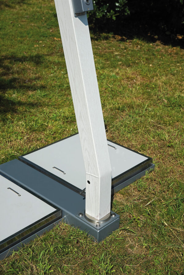 Ombrellone  3,5X3,5 fusto alluminio effetto legno Greenwood