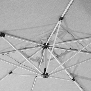 Ombrellone California 3X3 bianco Telo Spuncrylic  Grigio Greenwood