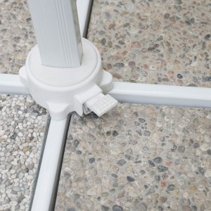 Ombrellone California 3X3 bianco Telo Spuncrylic  Grigio Greenwood