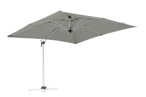 Ombrellone California 3X3 bianco Telo Spuncrylic  Grigio Greenwood