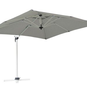 Ombrellone California 3X3 bianco Telo Spuncrylic  Grigio Greenwood