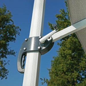 Ombrellone California 3X3 bianco Telo Spuncrylic  Grigio Greenwood