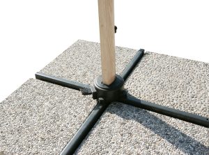 Ombrellone 3X3 fusto wooden look e telo Spuncrylic Greenwood