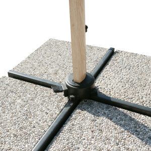 Ombrellone 3X3 fusto wooden look e telo Spuncrylic Greenwood