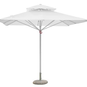 Ombrellone  3X3 Push Up - Fusto Bianco - Telo Bianco 1 Pz