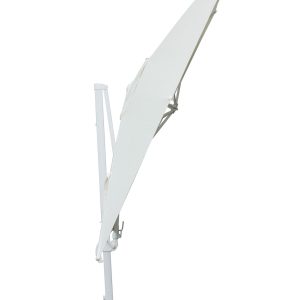 Ombrellone California 3X3 palo basculante bianco con maniglia Greenwood