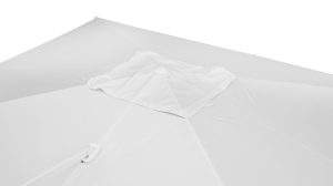 Ombrellone California 3X3 palo basculante bianco con maniglia Greenwood