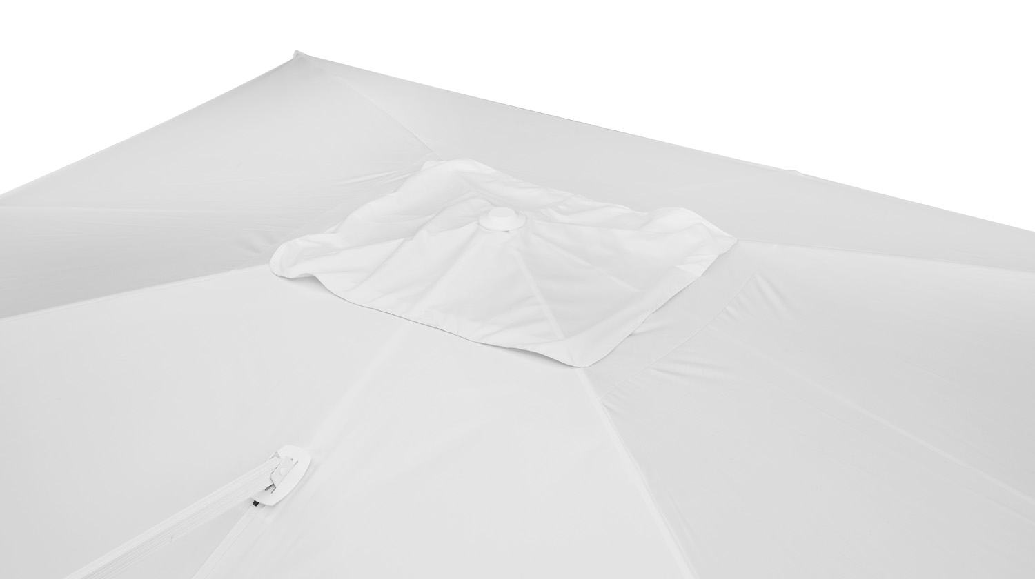 Ombrellone California 3X3 palo basculante bianco con maniglia Greenwood - immagine 4