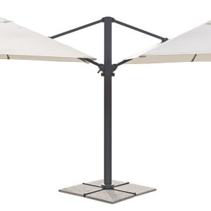 Ombrellone 3x3 doppio palo laterale Greenwood