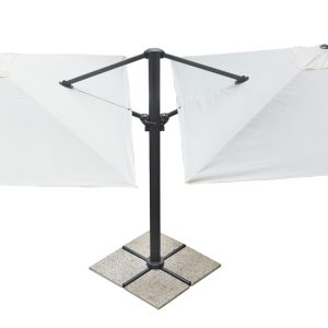 Ombrellone 3x3 doppio palo laterale Greenwood