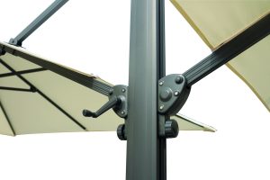 Ombrellone 3x3 doppio palo laterale Greenwood