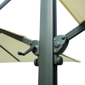 Ombrellone 3x3 doppio palo laterale Greenwood