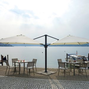 Ombrellone 3x3 doppio palo laterale Greenwood