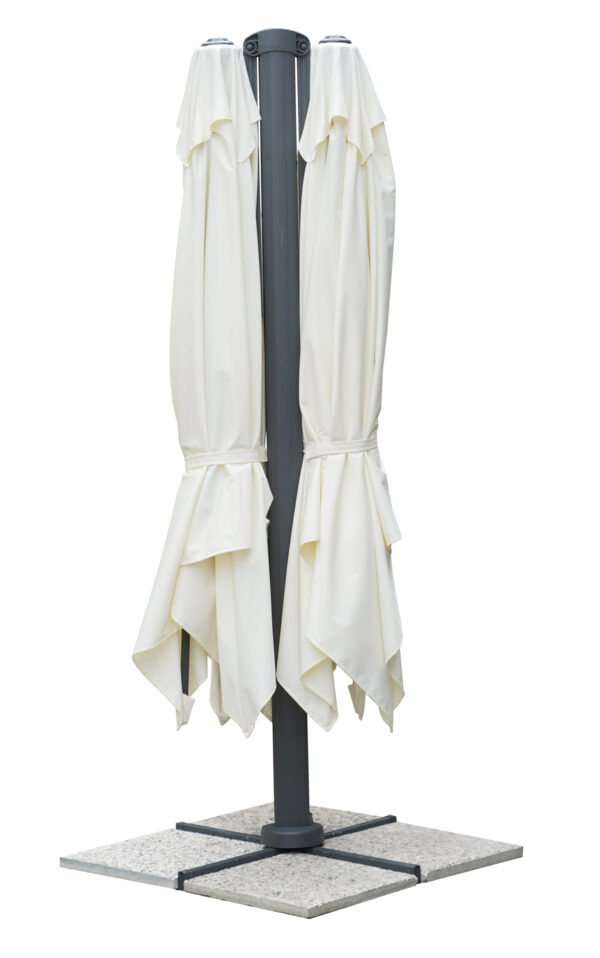 Ombrellone 3x3 doppio palo laterale Greenwood