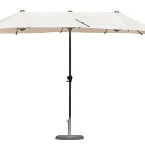 Ombrellone  Ovale A Palo Centrale 2X4 - Antracite Ed Ecru' 1 Pz