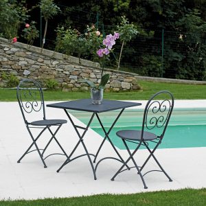 Tavolo Orta 70X70 - Ferro Antracite - Pieg. 1 Pz