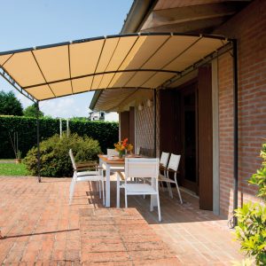 Pergola a parete Kansas in ferro 3X4 polisabbia Greenwood
