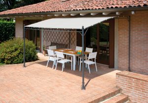 Pergola a parete Kansas in ferro 3X4 polisabbia Greenwood