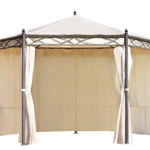 Gazebo Oregon struttura in ferro esagonale. Ø4 Greenwood