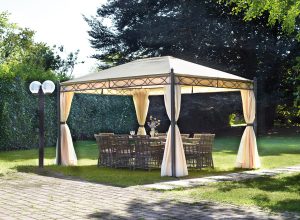 Gazebo oregon in ferro 3X4 con tende laterali Greenwod