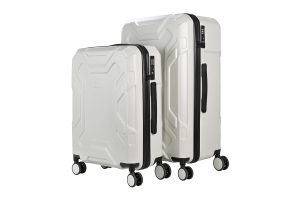 Trolley da viaggio a quattro ruote dal design industriale, chiusura TSA