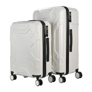 Trolley da viaggio a quattro ruote dal design industriale, chiusura TSA