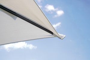 Ombrellone  Roma  Maniglione Palo Lat. Antracite Con Mezza Base - Made In Italy 2 Pz