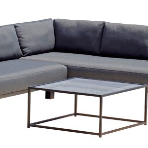 Set Houston In Alu E Textilene - Cuscini Grigi 2 Pz