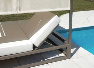 Baldacchino matrimoniale 195X195X200 in alluminio tortora Greenwood