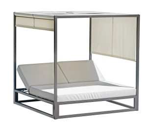 Baldacchino matrimoniale 195X195X200 in alluminio tortora Greenwood