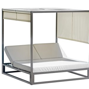 Baldacchino matrimoniale 195X195X200 in alluminio tortora Greenwood