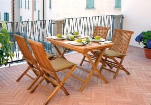 Tavolo rettangolare Lipari pieghevole Teak 120X70 Greenwood