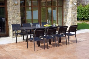 Tavolo Da Balcone Capannori - Allungabile 106/212 X 75 Cm - Alluminio  - Con Piano A Doghe In Alluminio